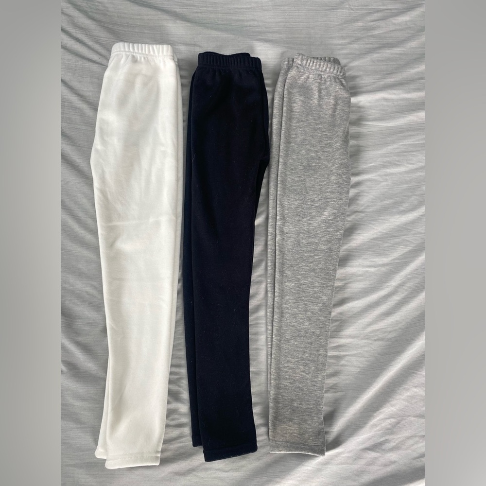 Set of 3! Never worn Size 7/8 fleece lined leggings